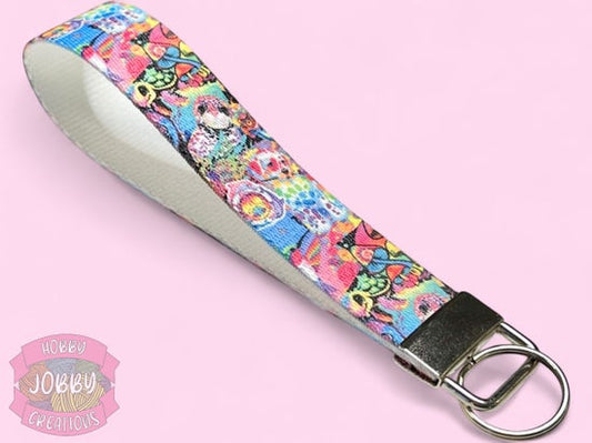 Key Fob Wristlet (Rainbow Nostalgia)