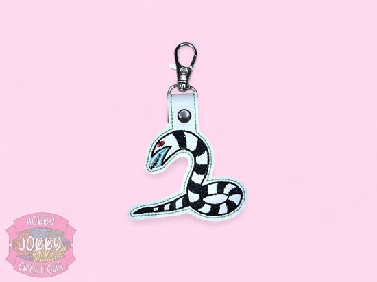 Worm Embroidered Keychain