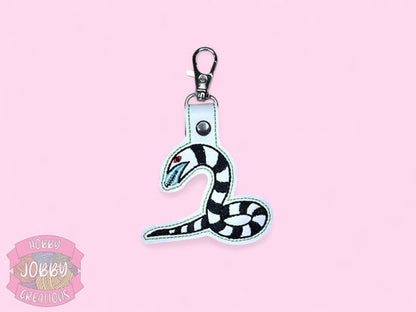 Worm Embroidered Keychain