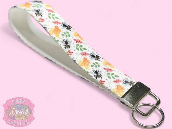 Key Fob Wristlet (Bees)
