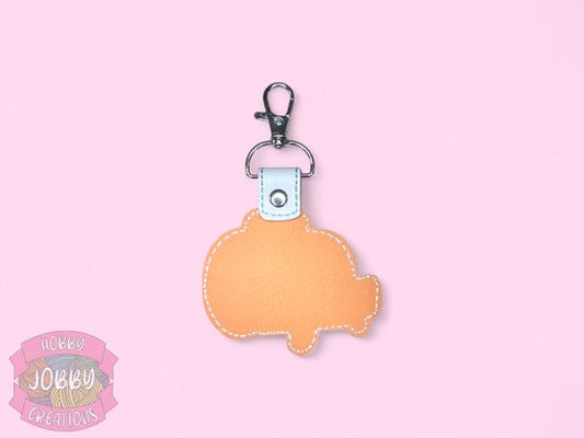 Hello Fall Embroidered Keychain