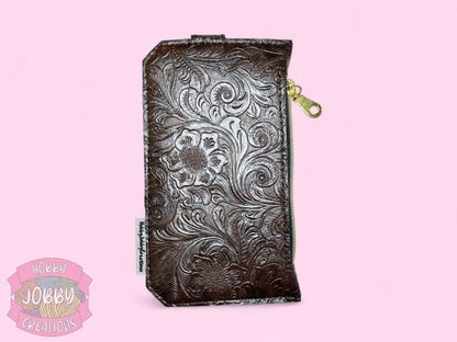 Purse Pal (Brown Floral Embossed)