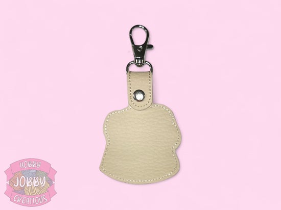 Stabby Pug Embroidered Keychain