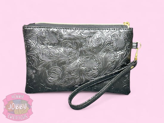 Wristlet Bag (Black Embossed)