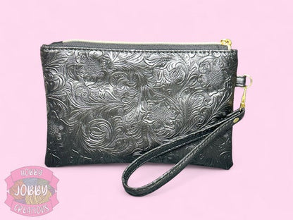 Wristlet Bag (Black Embossed)