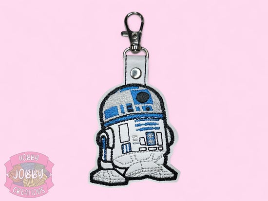 Beep Boop Robot Embroidered Keychain