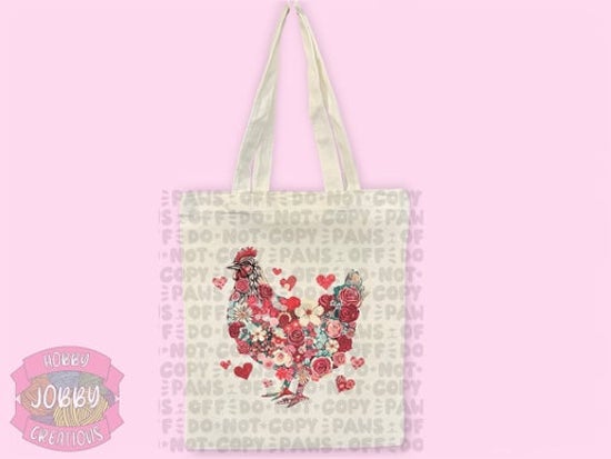 Graphic Tote (Floral Chicken)