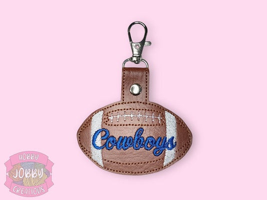 Cowboys Embroidered Keychain