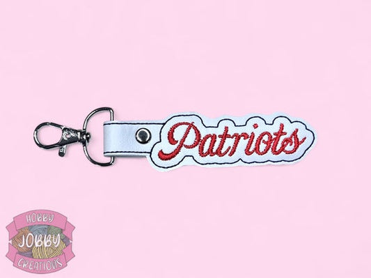 Patriots Embroidered Keychain