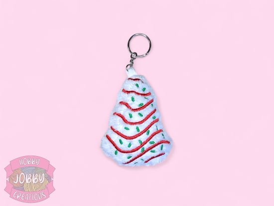 Christmas Tree Treat Embroidered Plushie Keychain