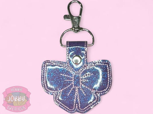 Bow Embroidered Keychain