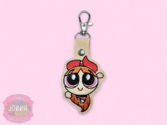 Red Puff Embroidered Keychain