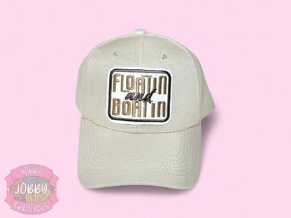 Floatin and Boatin Patch Cap (Tan w/ Brown)