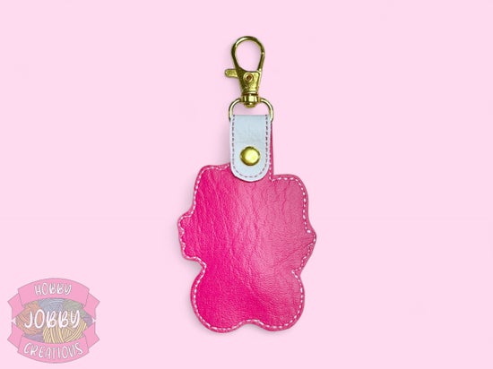 Summer Kitty Embroidered Keychain