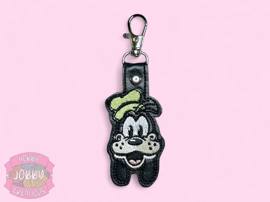 Silly Dog Embroidered Keychain