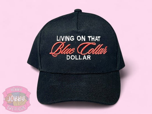 Blue Collar Dollar Cap (Black w/ Red and White)