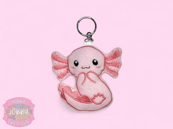 Axolotl Plushie Keychain