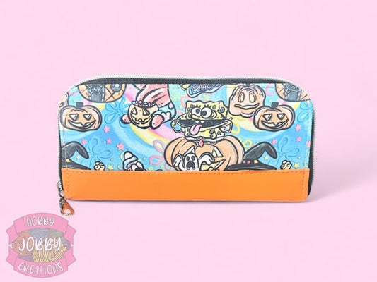 Bubble Buddies Halloween Long Zip Around Wallet
