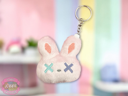 X Eye Bunny Plush Keychain