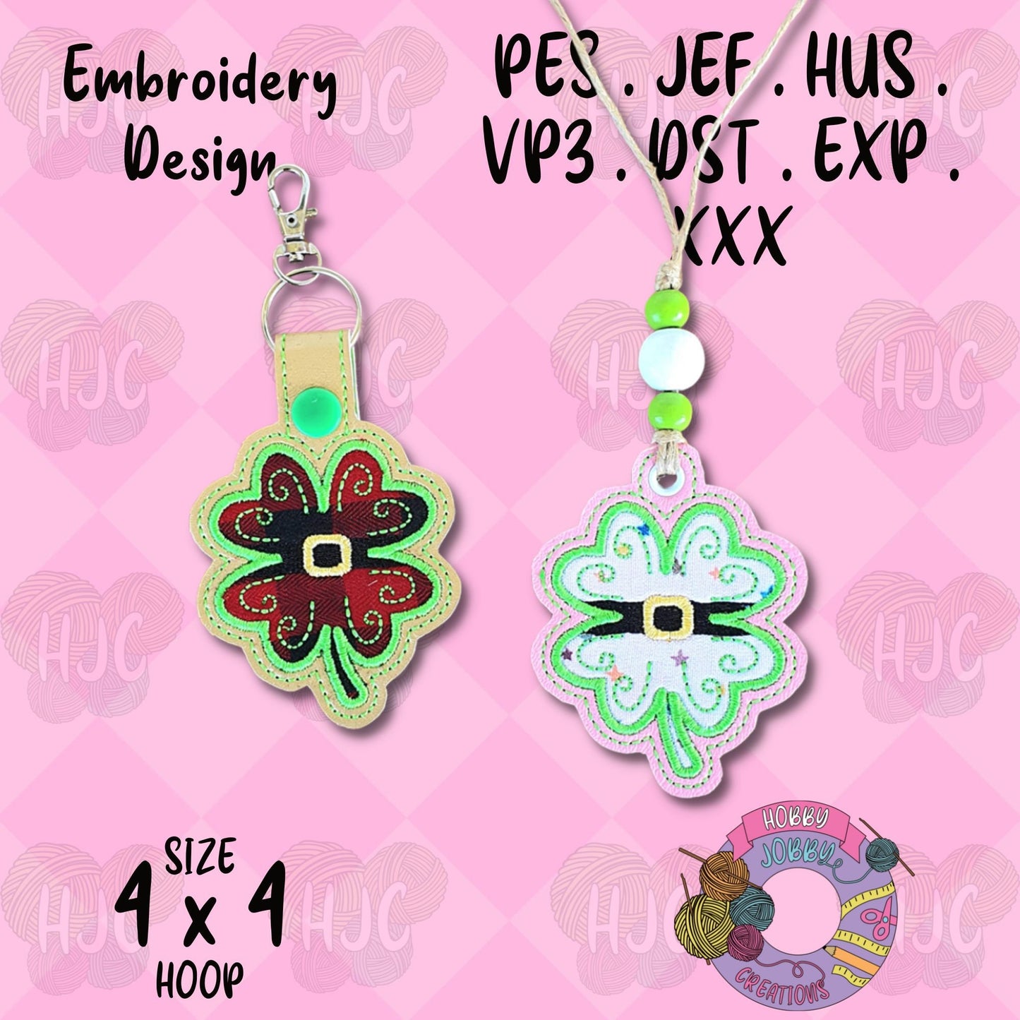 Clover Belt Applique Digital Embroidery Design