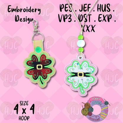 Clover Belt Applique Digital Embroidery Design