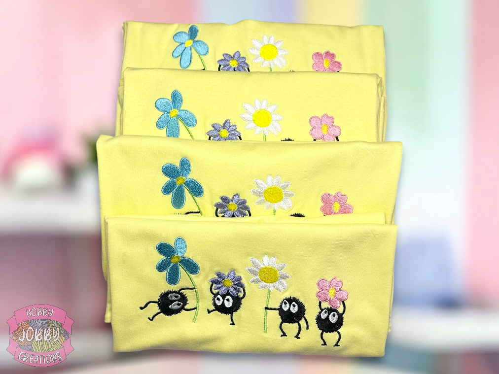 Spring Sooty Friends Embroidered T-Shirt