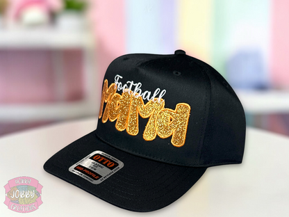 Football Mama Applique Embroidered Hat