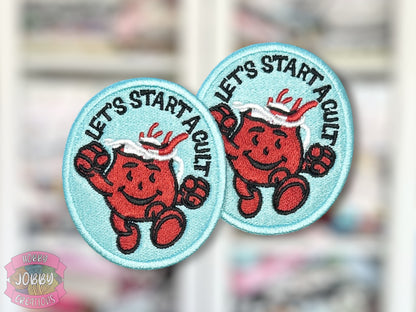 Let’s Start A Cult Embroidered Iron-On Patch