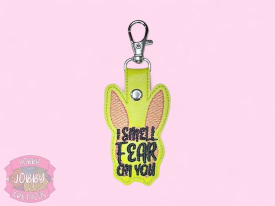 I Smell Fear Embroidered Keychain