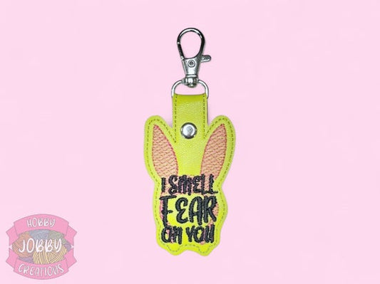 I Smell Fear Embroidered Keychain