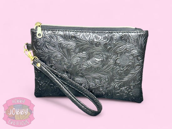 Wristlet Bag (Black Embossed)