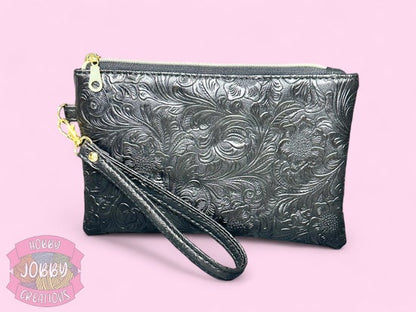 Wristlet Bag (Black Embossed)