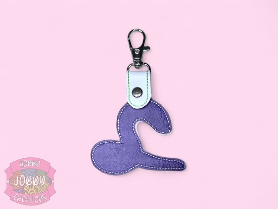 Worm Embroidered Keychain