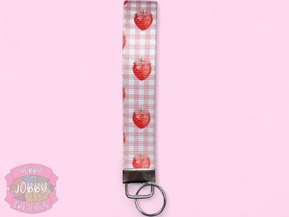 Key Fob Wristlet (Strawberries)