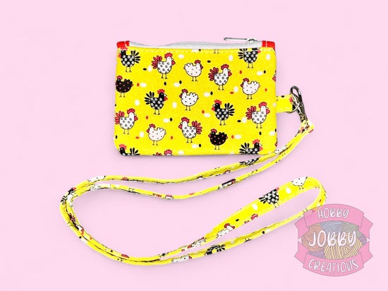 Piper ID Holder (Yellow w/ Chickens)