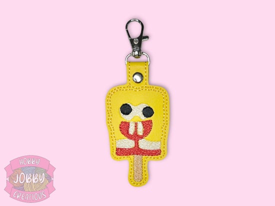 Sponge Pop Embroidered Keychain