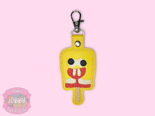 Sponge Pop Embroidered Keychain