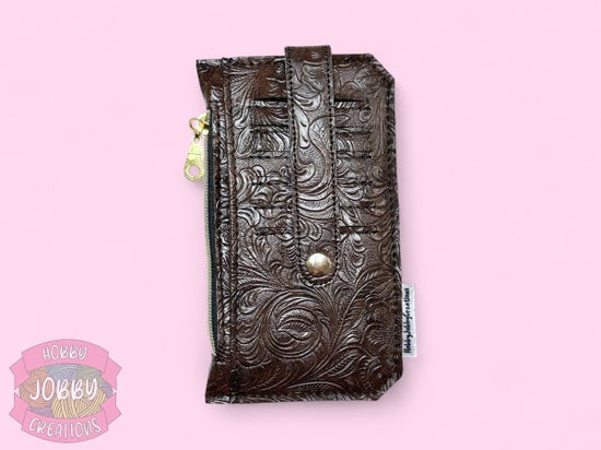 Purse Pal (Brown Floral Embossed)
