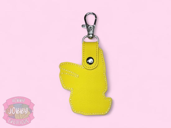 Electric Mouse Embroidered Keychain