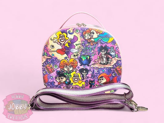Hugo Handbag (Witches w/ Glitter Pink)