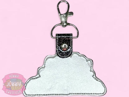 Floral Books Embroidered Keychain