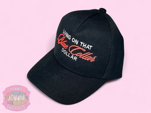 Blue Collar Dollar Cap (Black w/ Red and White)