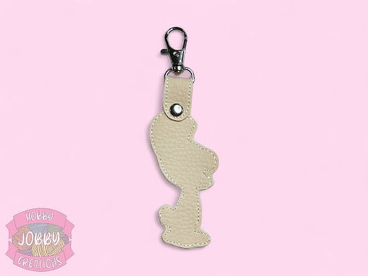 Angry Dog Embroidered Keychain