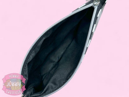 Wristlet Bag (Stripes with Coral)