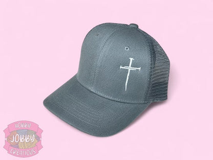 Cross Cap (Gray w/ White)