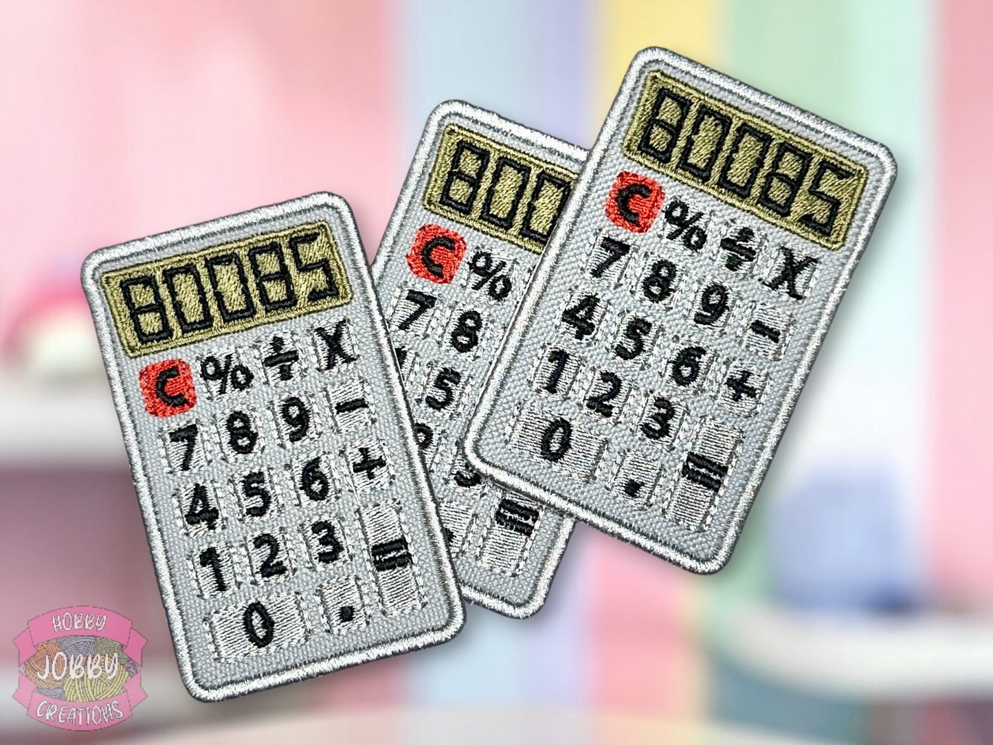 Calculator Joke Embroidered Iron-On Patch