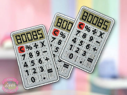 Calculator Joke Embroidered Iron-On Patch