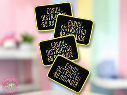 Easily Distracted By Animals Graphic Patch