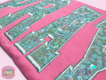 PRAY Sequin Applique Embroidered T-Shirt