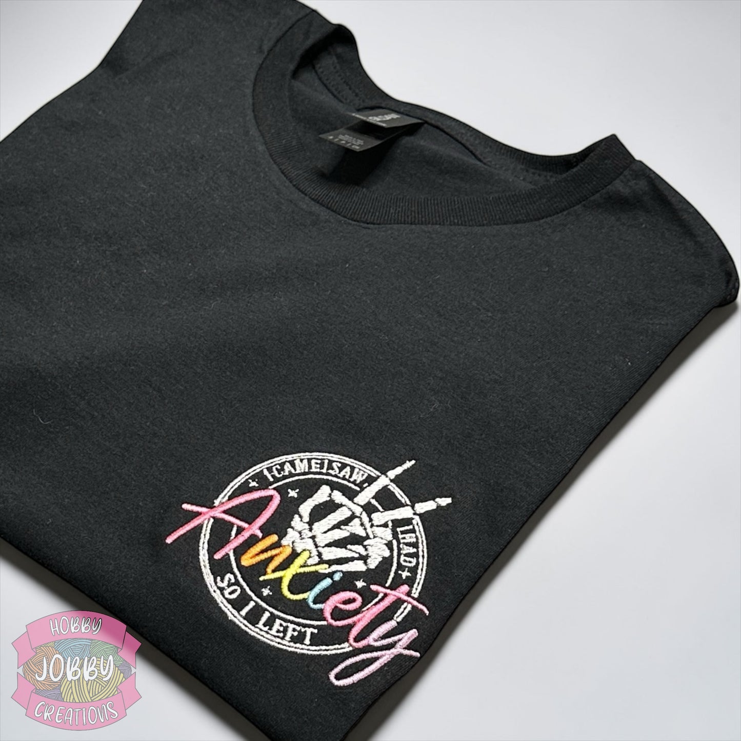 Anxiety Embroidered T-Shirt